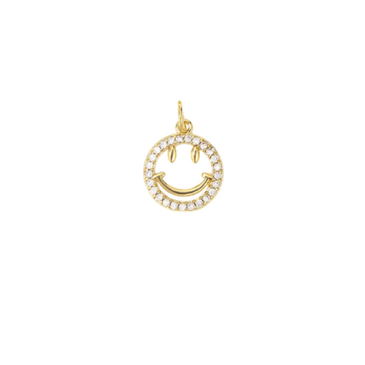 CZ Smiley Face Charm