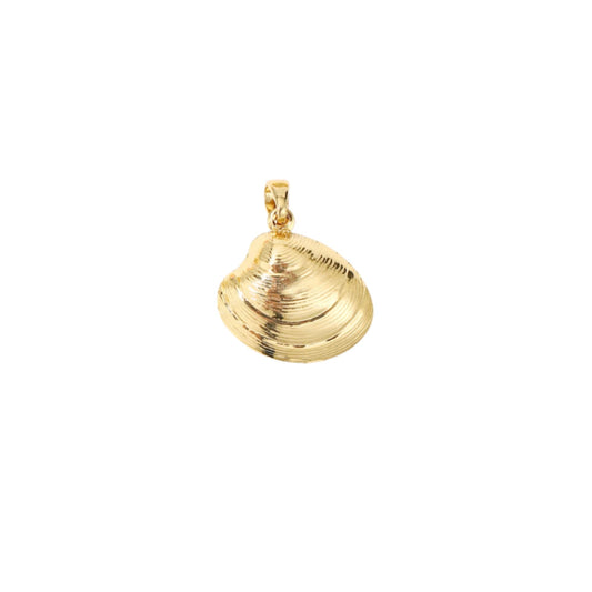 Gold Clam Shell Pendant