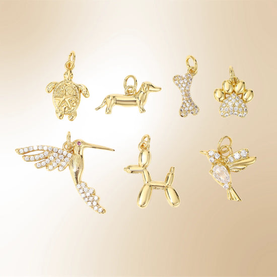 CZ Paw Print Charm - collection