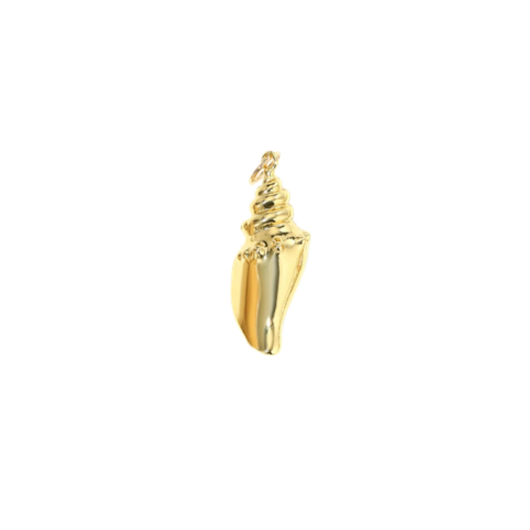 Gold Conch Shell Charm