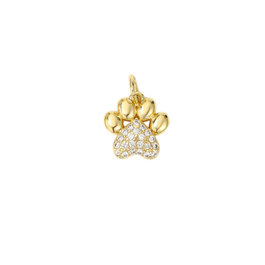CZ Paw Print Charm
