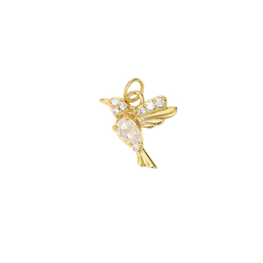 Crystal Hummingbird Charm