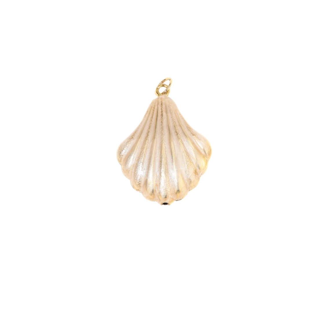 Pearlescent Scallop Shell Charm