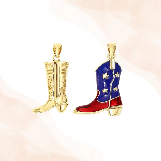 Red White and Blue Cowboy Boot Charm - collection